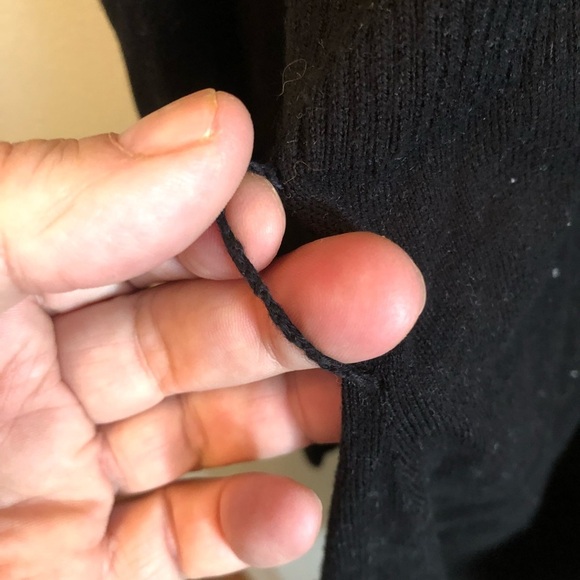 Denver Hayes xl Black Cowl Neck Dress- long sleeves -long and sleek preloved - Picture 2 of 7